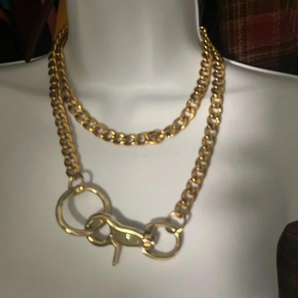 NWOB Loop Choker Gold Wrap Necklace by Luneprint - Picture 2 of 4